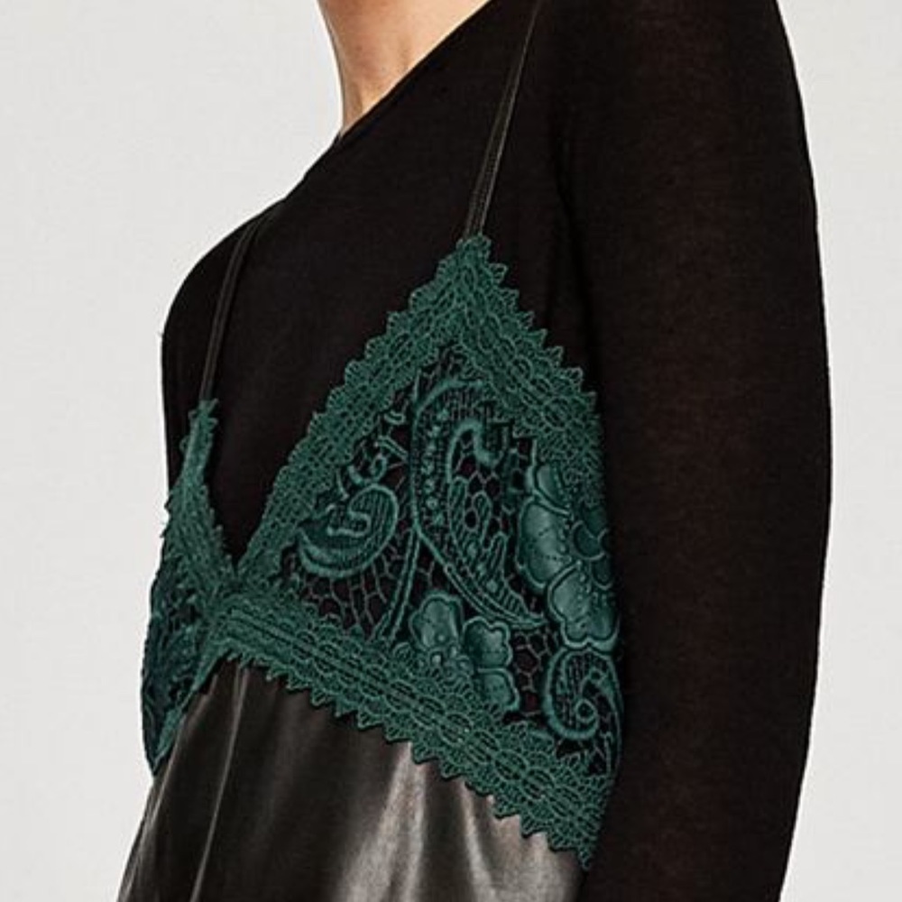 Faux Leather Mini Dress